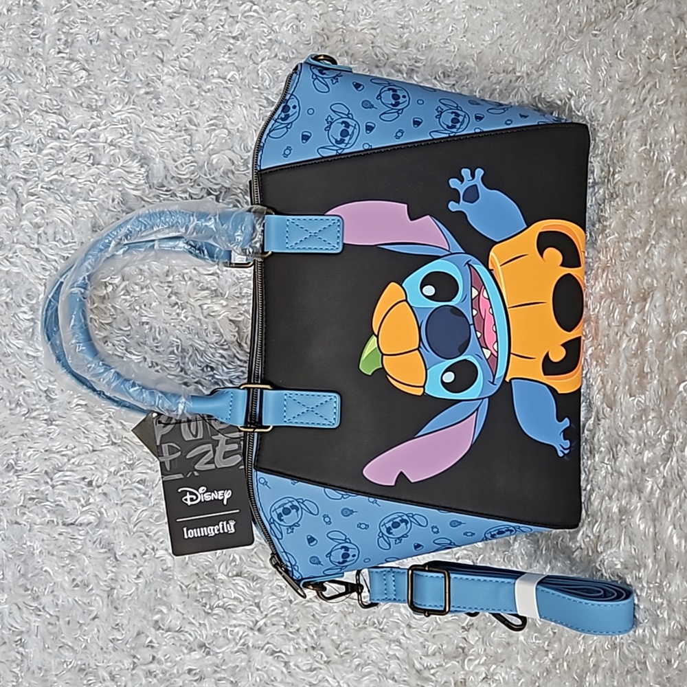 Loungefly Lilo and Stitch Pumpkin Costume Halloween satchel Crossbody Bag